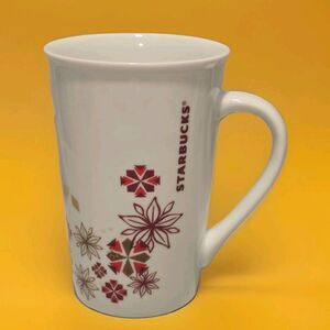 Starbucks Mug Holiday Poinsettia Design Christmas Coffee Tea Cocoa Ceramic 12 Oz